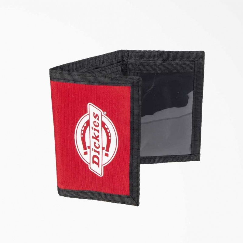 Dickies Logo Trifold Wallet Červené | CZ0000299