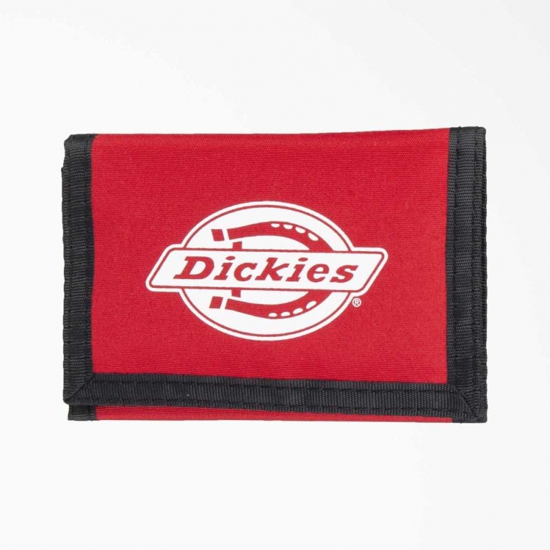 Dickies Logo Trifold Wallet Červené | CZ0000299