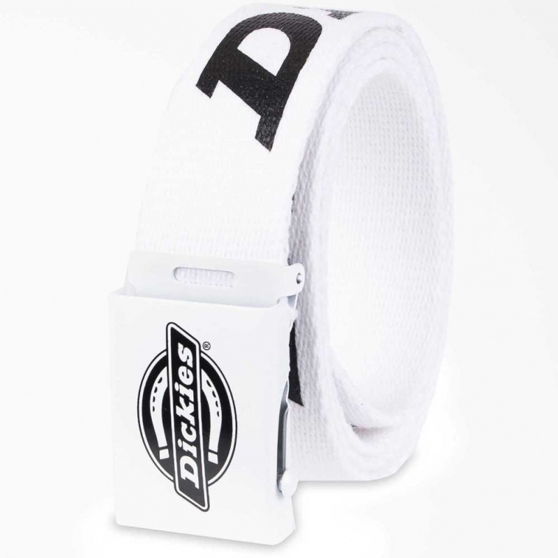 Dickies Logo Web Belt Bílé | CZ0002527