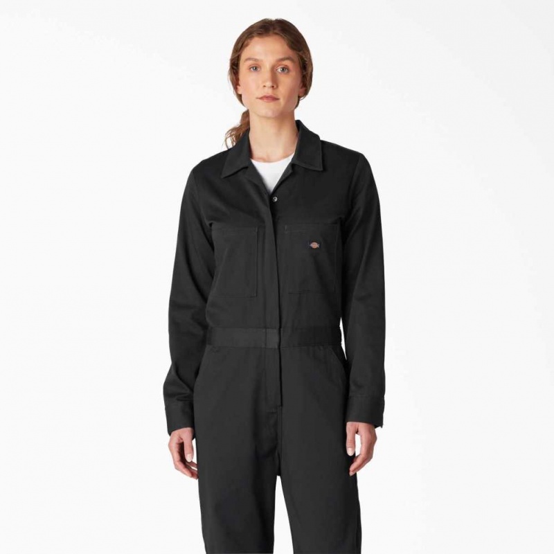 Dickies Long Sleeve Coveralls Černé | CZ0002207