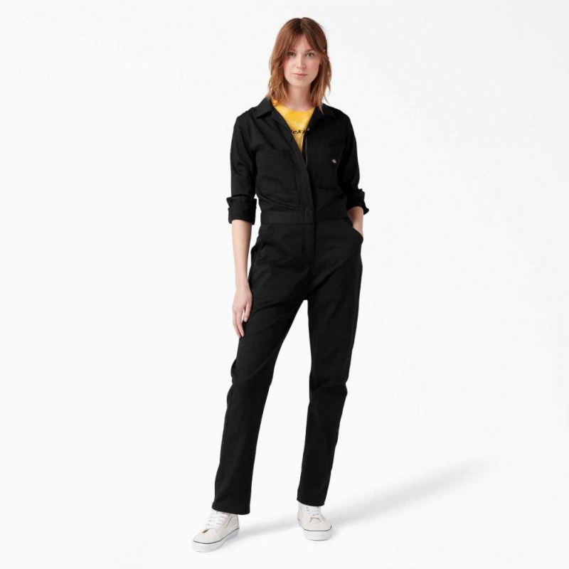 Dickies Long Sleeve Coveralls Černé | CZ0002207