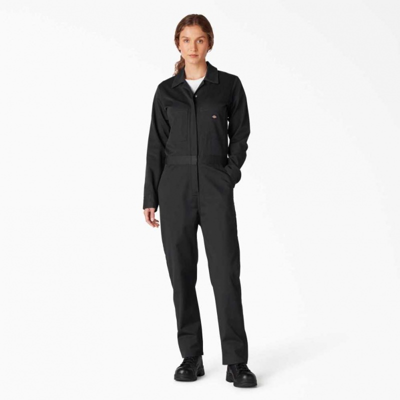 Dickies Long Sleeve Coveralls Černé | CZ0002207