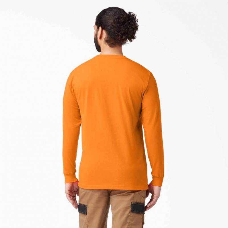 Dickies Long Sleeve Heavyweight Crew Neck T-Shirt Oranžové | CZ0000918