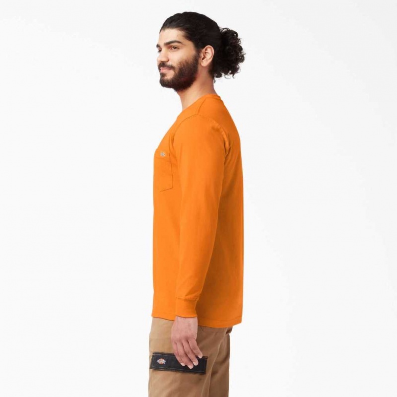 Dickies Long Sleeve Heavyweight Crew Neck T-Shirt Oranžové | CZ0000918