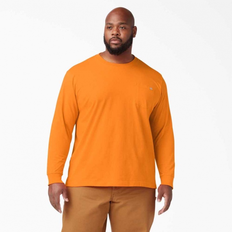 Dickies Long Sleeve Heavyweight Crew Neck T-Shirt Oranžové | CZ0000918