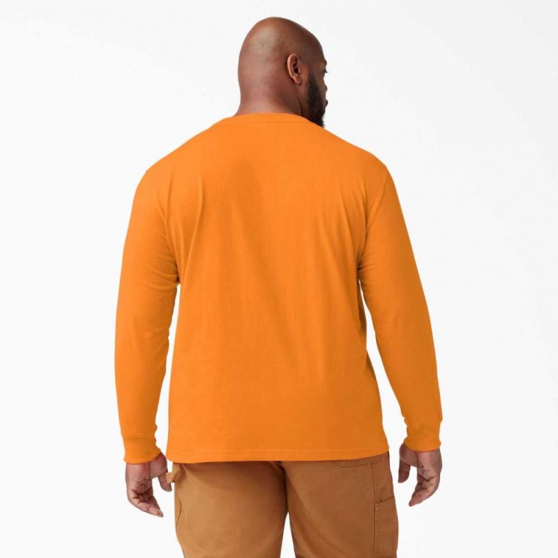 Dickies Long Sleeve Heavyweight Crew Neck T-Shirt Oranžové | CZ0000920