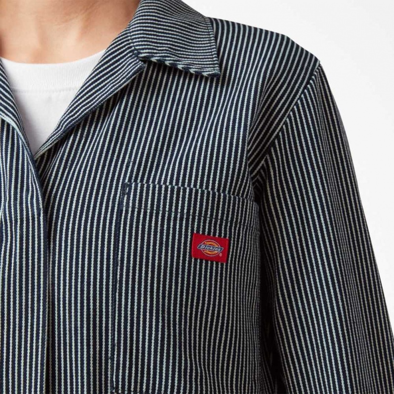 Dickies Long Sleeve Hickory Stripe Coveralls Regular | CZ0002255