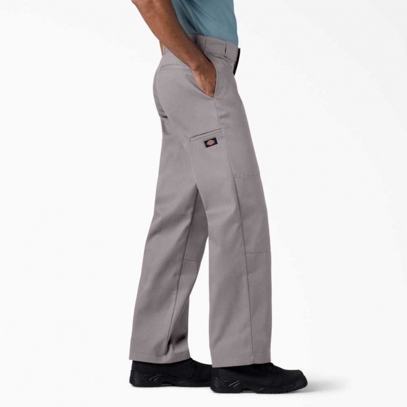 Dickies Loose Fit Double Knee Pracovní Pants Stříbrné | CZ0002159