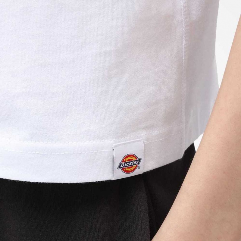 Dickies Loretto Cropped T-Shirt Bílé | CZ0002190