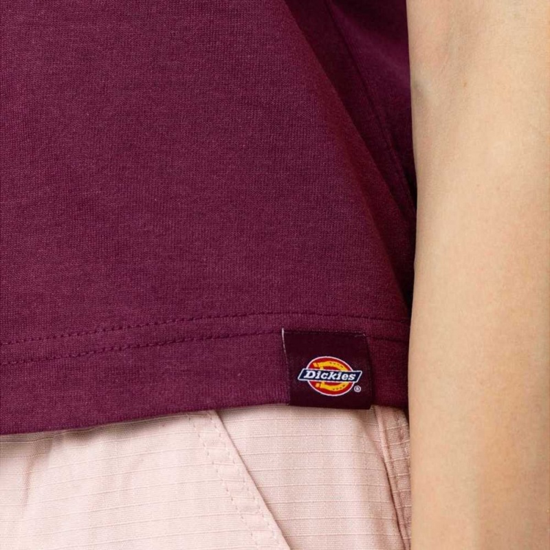 Dickies Loretto Cropped T-Shirt Grape Wine | CZ0002180