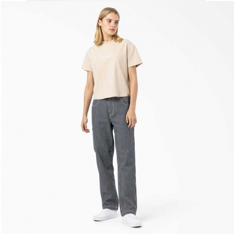 Dickies Loretto Cropped T-Shirt Tan | CZ0002186