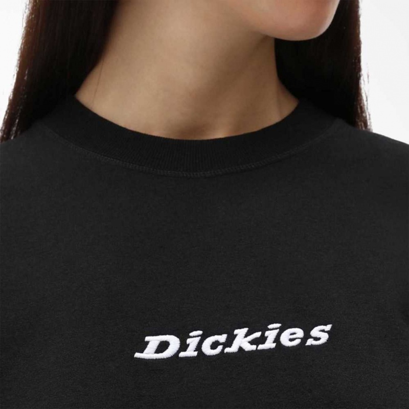 Dickies Loretto Cropped T-Shirt Černé | CZ0002174