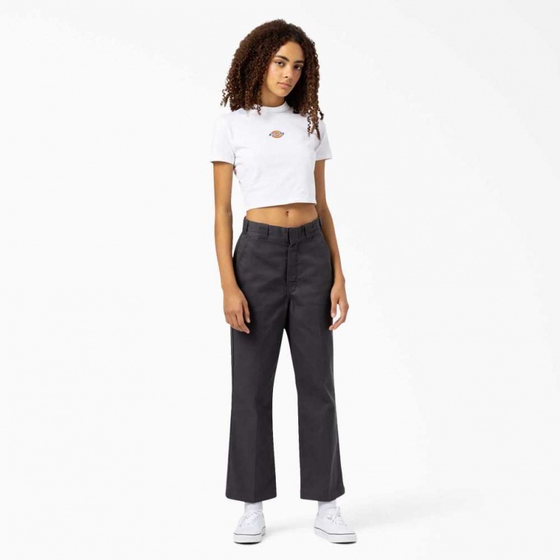 Dickies Maple Valley Cropped T-Shirt Bílé | CZ0002188