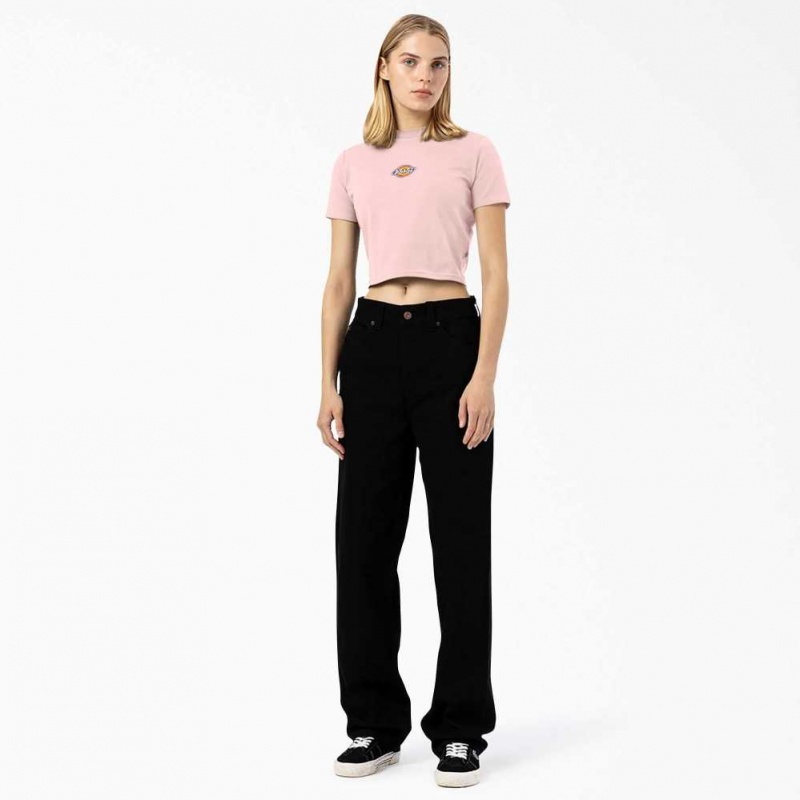 Dickies Maple Valley Cropped T-Shirt Růžové | CZ0002185