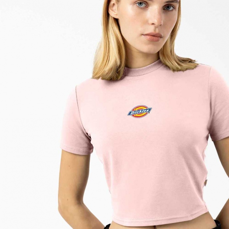 Dickies Maple Valley Cropped T-Shirt Růžové | CZ0002185