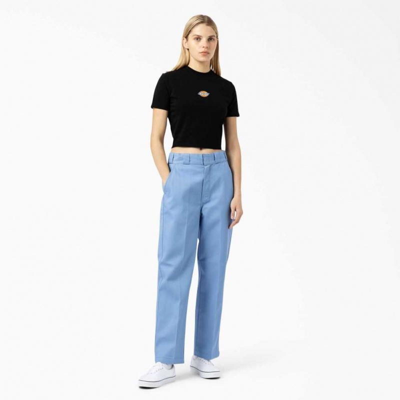 Dickies Maple Valley Cropped T-Shirt Černé | CZ0002172