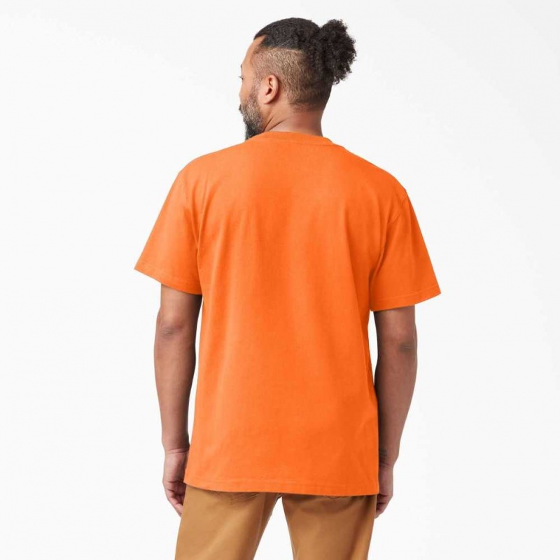 Dickies Neon Krátké Sleeve Heavyweight T-Shirt Oranžové | CZ0000589