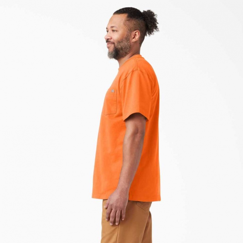 Dickies Neon Krátké Sleeve Heavyweight T-Shirt Oranžové | CZ0000589