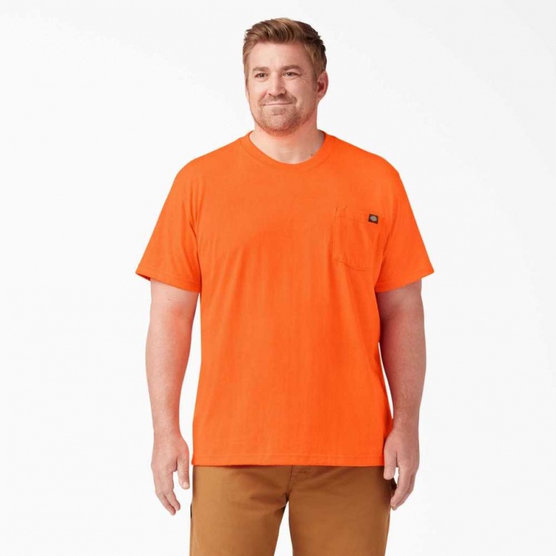 Dickies Neon Krátké Sleeve Heavyweight T-Shirt Oranžové | CZ0000589