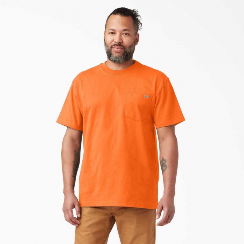 Dickies Neon Krátké Sleeve Heavyweight T-Shirt Oranžové | CZ0000589