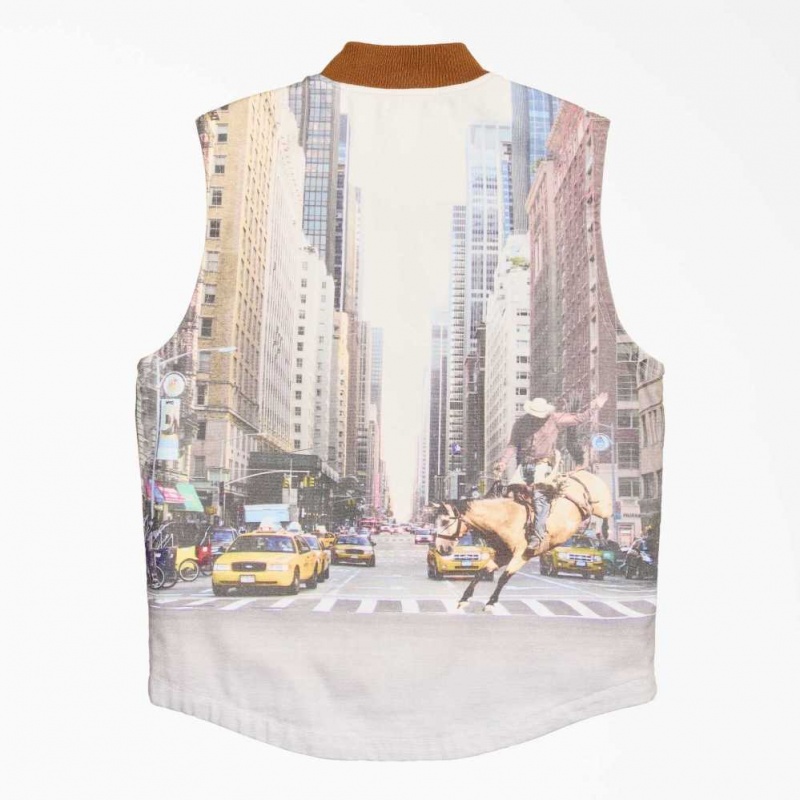 Dickies New York Sunshine x Dickies City Cowboy Vest NYC Cowboy Print | CZ0000326