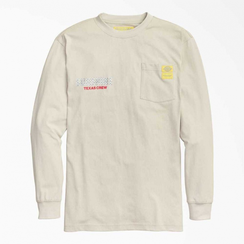 Dickies New York Sunshine x Dickies It's True What They Say Long Sleeve T-Shirt Stone | CZ0000950