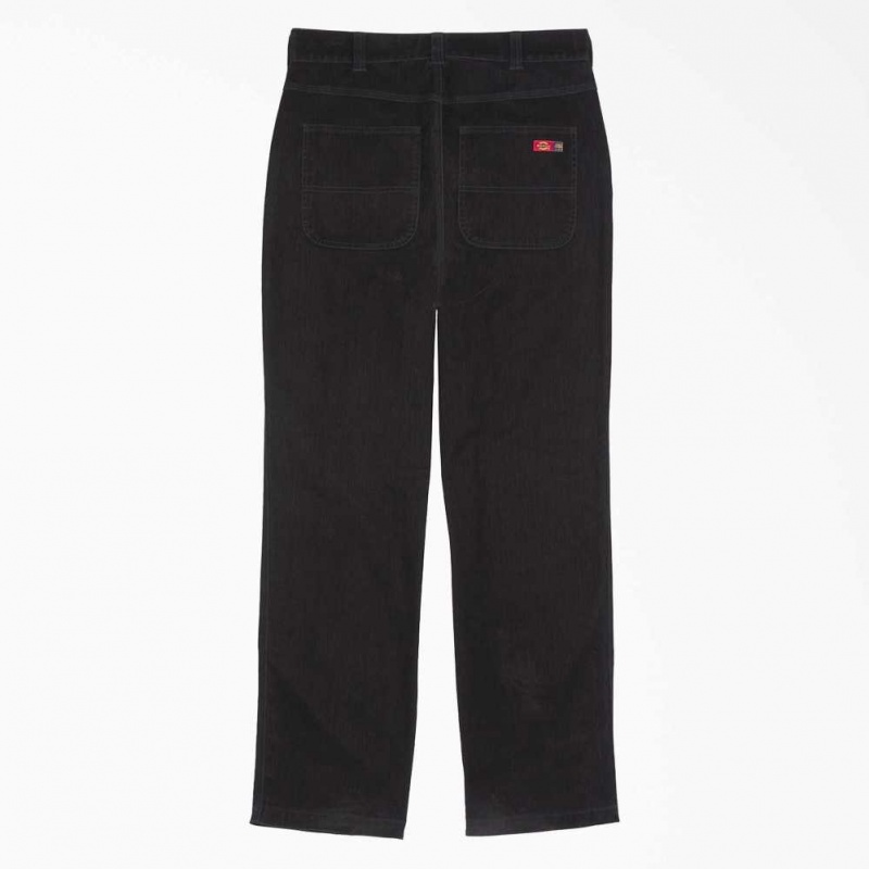 Dickies Opening Ceremony Flock Double Knee Utility Jeans Černé | CZ0002121