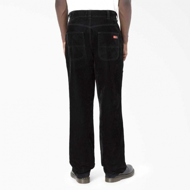 Dickies Opening Ceremony Flock Double Knee Utility Jeans Černé | CZ0002121