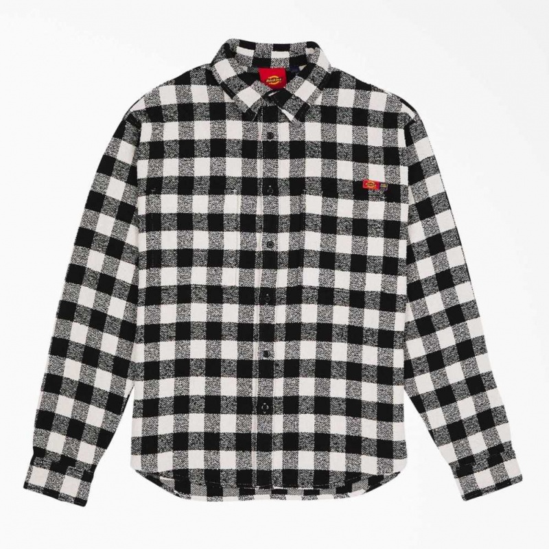 Dickies Opening Ceremony Tweed Shirt Černé Bílé | CZ0001193