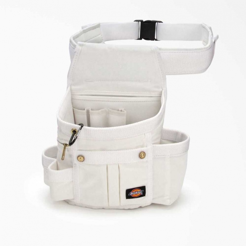 Dickies Painter\'s 8-Pocket Utility Pouch & Polstrovaný Belt Set Bílé | CZ0000461