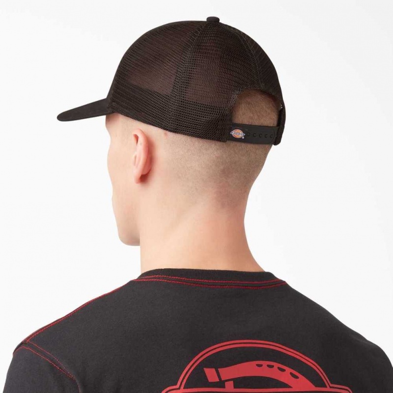 Dickies Patch Logo Trucker Cap Tmavě Hnědé | CZ0002012