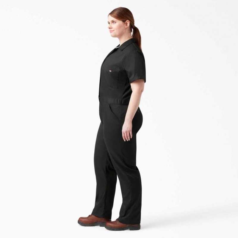 Dickies Plus FLEX Cooling Krátké Sleeve Coveralls Černé | CZ0002206