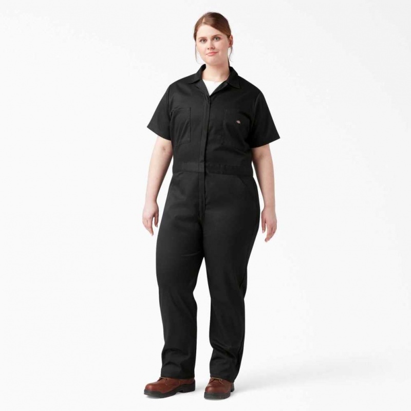 Dickies Plus FLEX Cooling Krátké Sleeve Coveralls Černé | CZ0002206