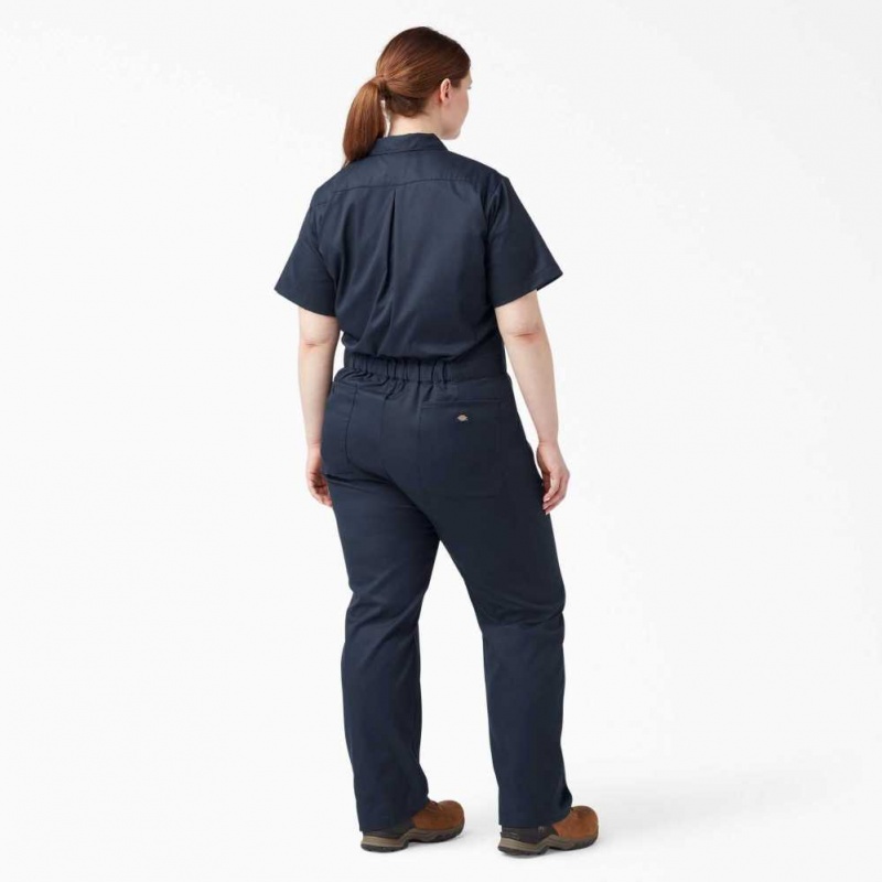 Dickies Plus FLEX Cooling Krátké Sleeve Coveralls Tmavě Tmavě Blankyt | CZ0002228