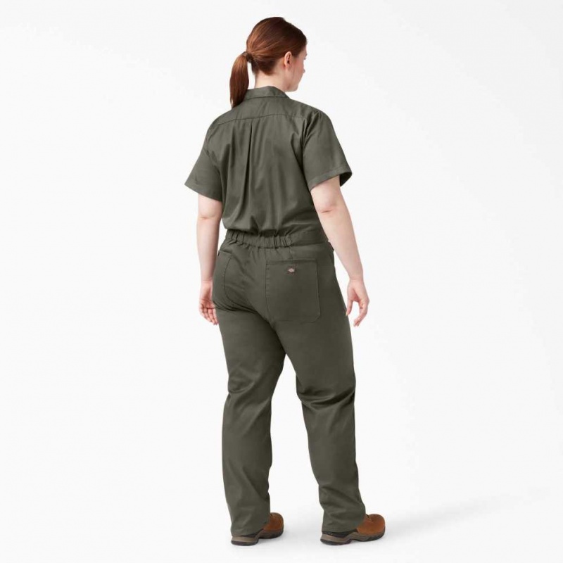 Dickies Plus FLEX Cooling Krátké Sleeve Coveralls Zelene | CZ0002246