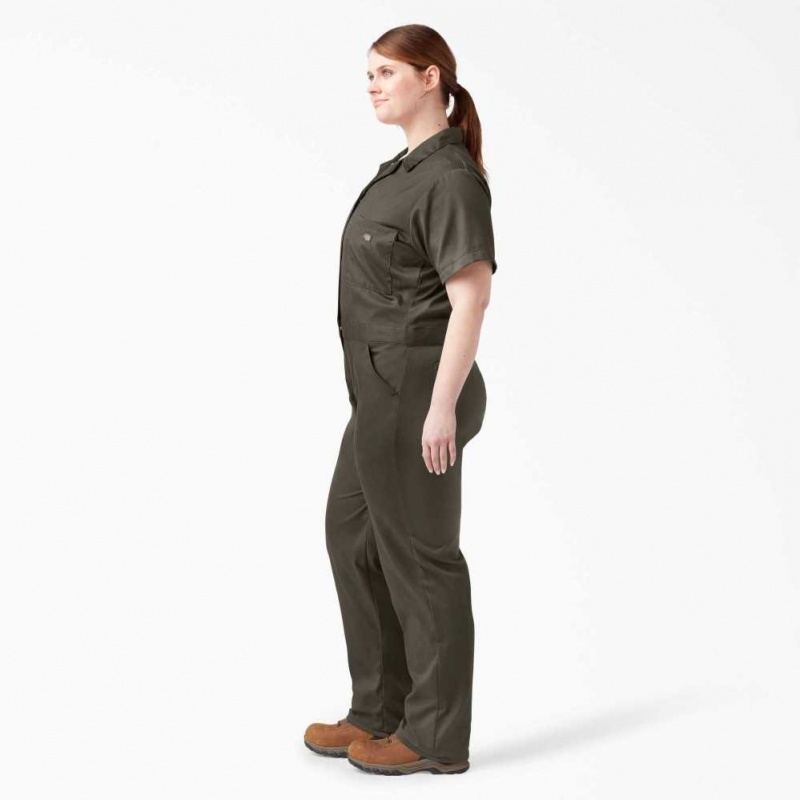 Dickies Plus FLEX Cooling Krátké Sleeve Coveralls Zelene | CZ0002246