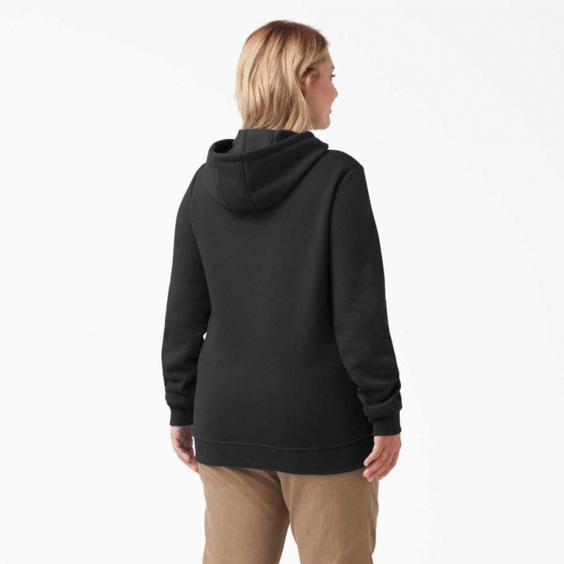 Dickies Plus Heavyweight Logo Sleeve Hoodie Černé | CZ0001842