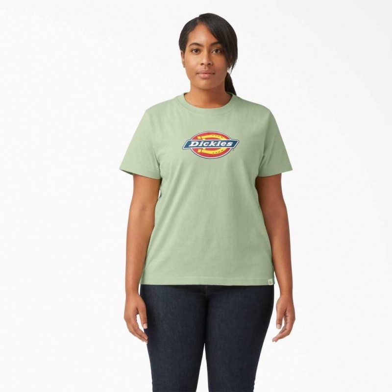 Dickies Plus Logo Grafická T-Shirt Zelene | CZ0000638