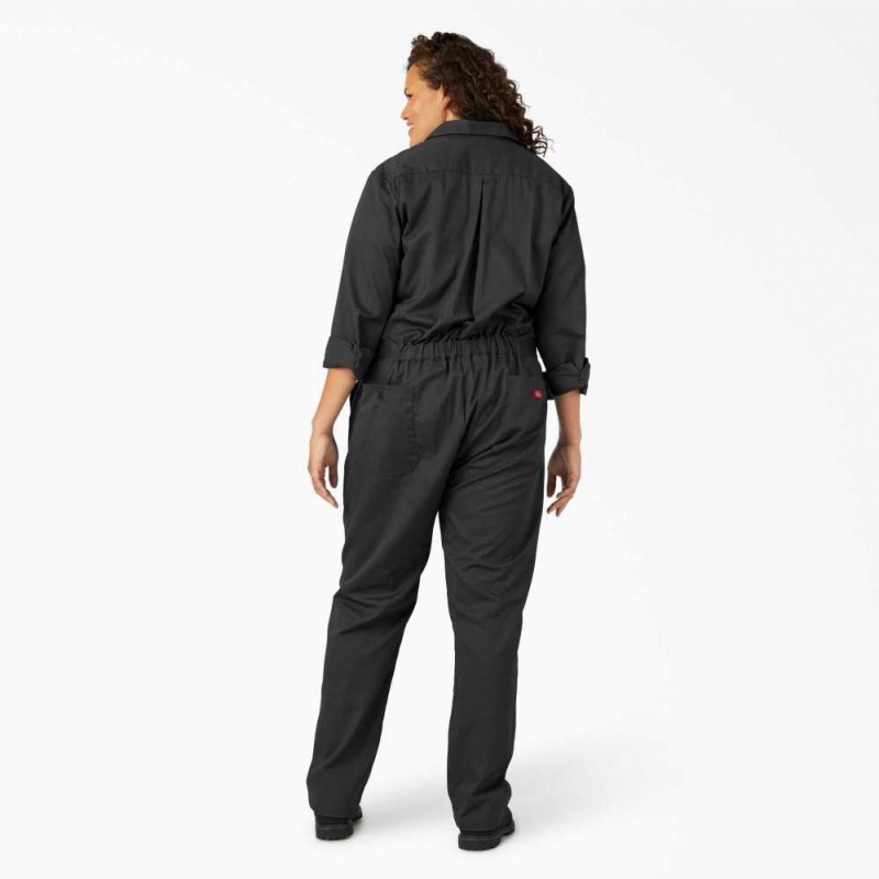 Dickies Plus Long Sleeve Coveralls Černé | CZ0002205