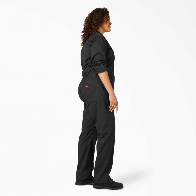 Dickies Plus Long Sleeve Coveralls Černé | CZ0002205