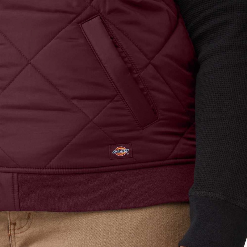 Dickies Plus Prošívaný Vest Vínové | CZ0000317