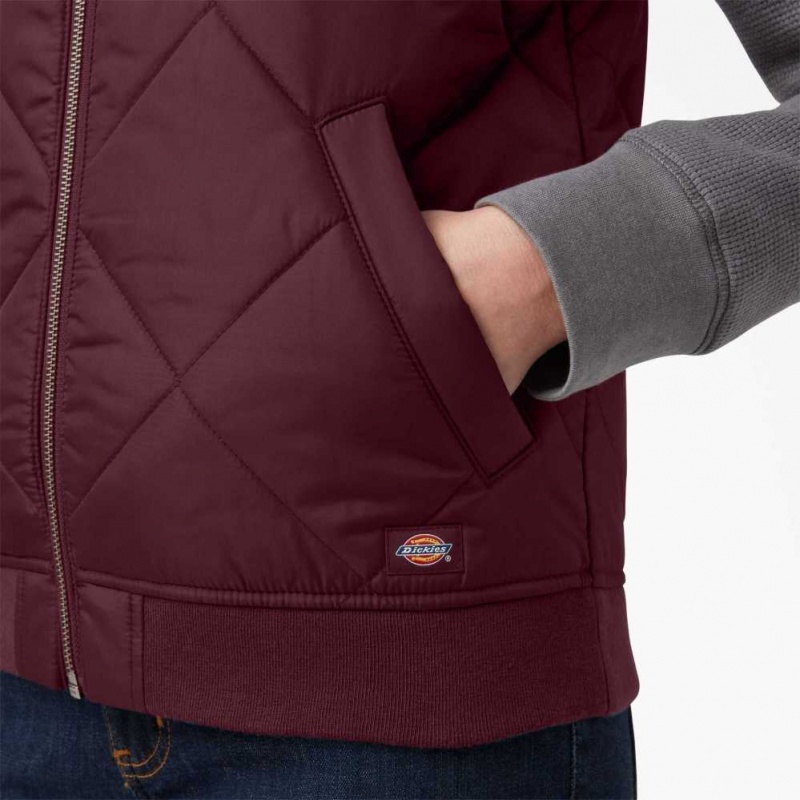 Dickies Prošívaný Vest Vínové | CZ0000314