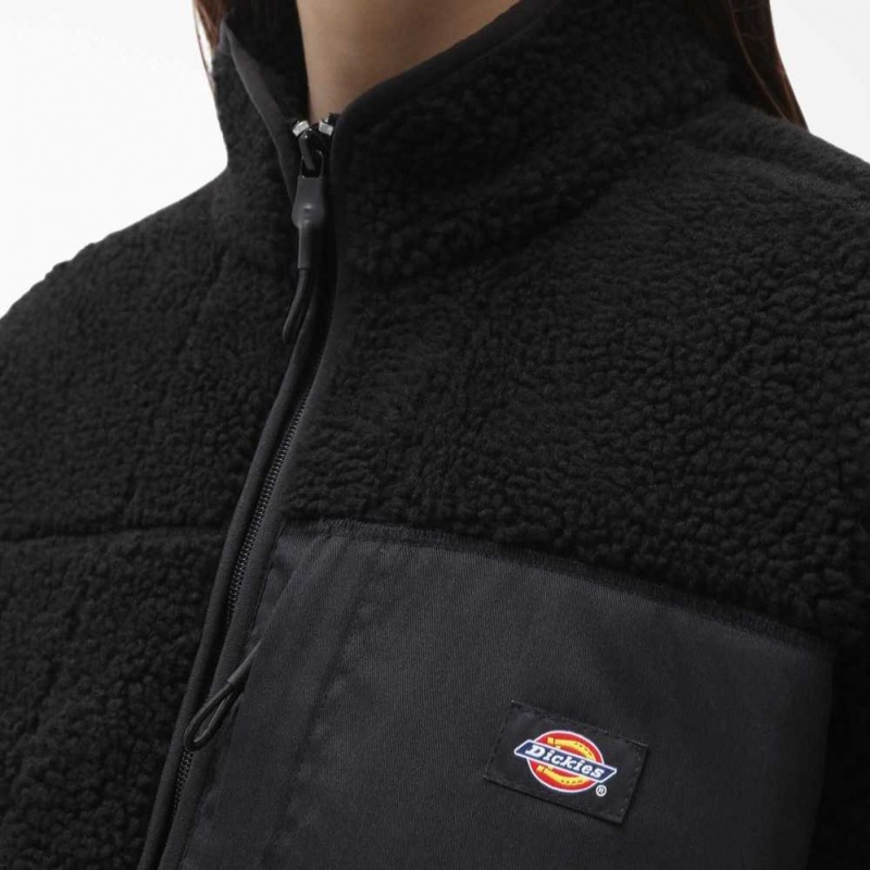 Dickies Red Chute Fleece Jacket Černé | CZ0001718