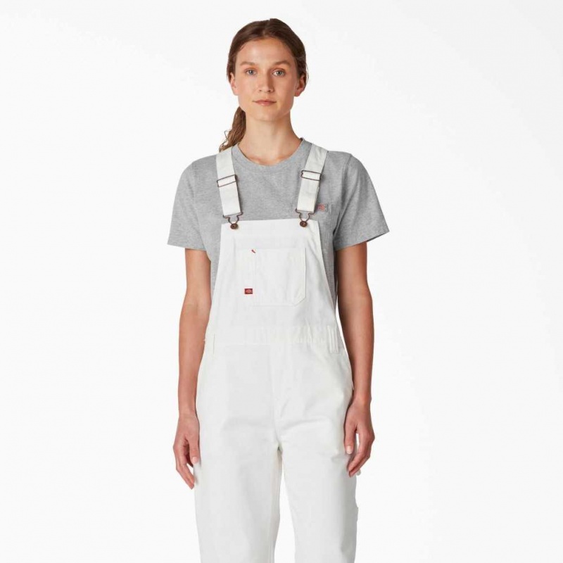 Dickies Relaxed Fit Bib Overalls Bílé | CZ0001602