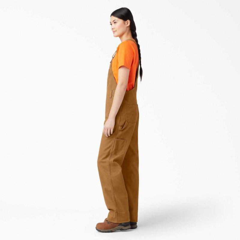 Dickies Relaxed Fit Bib Overalls Hnědé | CZ0001586