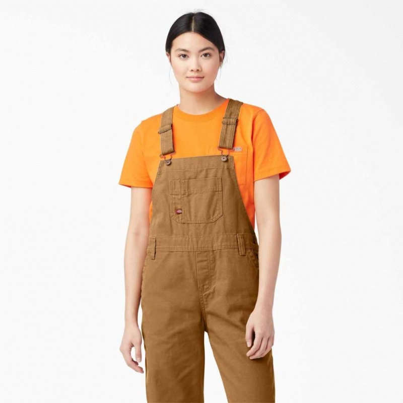 Dickies Relaxed Fit Bib Overalls Hnědé | CZ0001586