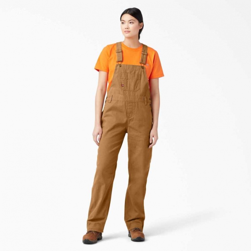 Dickies Relaxed Fit Bib Overalls Hnědé | CZ0001586