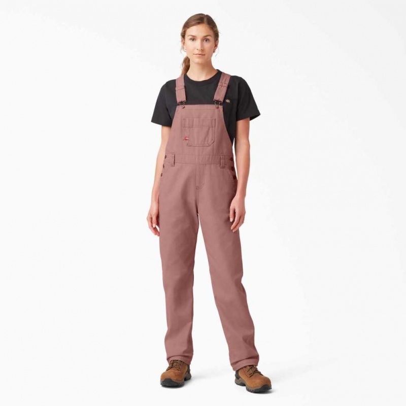 Dickies Relaxed Fit Bib Overalls Růžové | CZ0001583