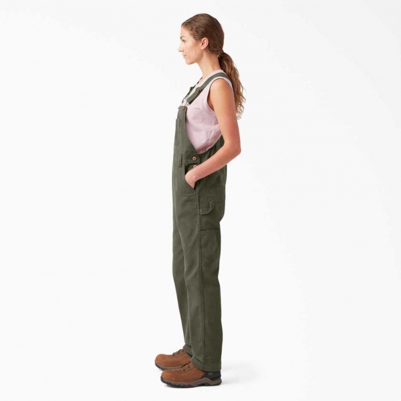 Dickies Relaxed Fit Bib Overalls Zelene | CZ0001594