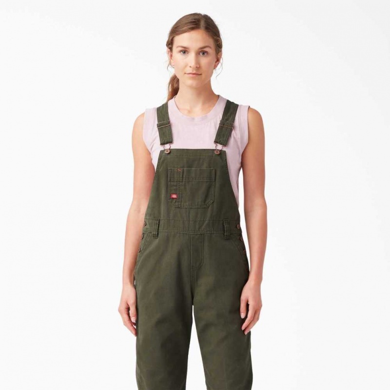 Dickies Relaxed Fit Bib Overalls Zelene | CZ0001594